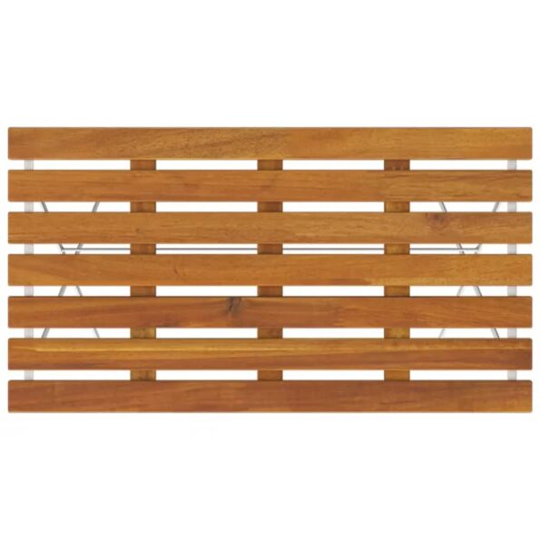 vidaXL Skladací bistro stolík 100x54x71 cm akáciový masív a oceľ – Obrázok 5