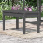 vidaXL Záhradná lavica sivá 80x44x45 cm masívna borovica – Obrázok 3