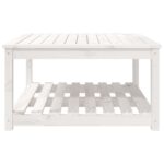 vidaXL Záhradný stolík biely 82,5x82,5x45 cm borovicový masív – Obrázok 5