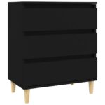 vidaXL Komoda čierna 60x35x70 cm spracované drevo – Obrázok 2