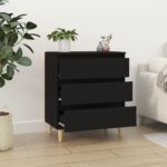 vidaXL Komoda čierna 60x35x70 cm spracované drevo – Obrázok 3