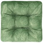 vidaXL Poduška na paletovú pohovku vzor listov 60x60x12 cm látka – Obrázok 2