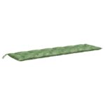 vidaXL Podložka na záhradnú lavičku vzor listov 200x50x7 cm látka – Obrázok 4