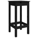 vidaXL 3-dielna záhradná barová súprava čierna borovicový masív – Obrázok 6