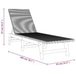 vidaXL Záhradné ležadlo s podložkou polyratan a akáciový masív – Obrázok 11