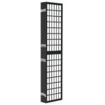vidaXL Skladací paraván so 6 panelmi japonský štýl 240x170 cm čierny – Obrázok 4