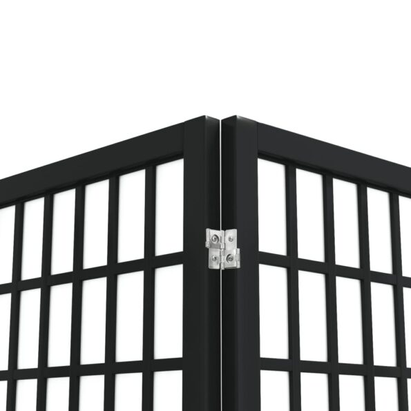 vidaXL Skladací paraván so 6 panelmi japonský štýl 240x170 cm čierny – Obrázok 5