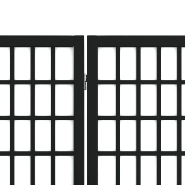 vidaXL Skladací paraván so 6 panelmi japonský štýl 240x170 cm čierny – Obrázok 6