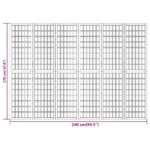 vidaXL Skladací paraván so 6 panelmi japonský štýl 240x170 cm čierny – Obrázok 7