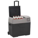 vidaXL Chladiaci box s kolieskom a rukoväťou čierno-sivý 36 l PP – Obrázok 2