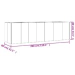 vidaXL Záhradný vyvýšený záhon 280x80x80 cm korténová oceľ – Obrázok 6