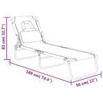 vidaXL Skladacie lehátko modré oxfordská látka a práškovaná oceľ – Obrázok 11