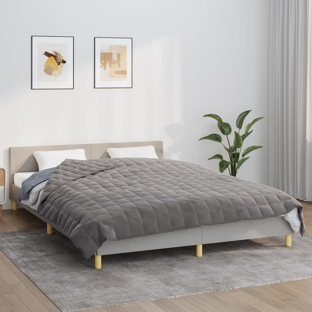 VXL8720845723699_m_en_hd_1.jpg vidaXL Záťažová prikrývka šedá 220x240 cm 11 kg látka – Obrázok 1