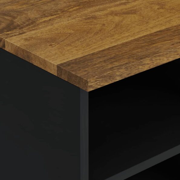 vidaXL TV skrinka 100x33x46 cm masívny mangovník a spracované drevo – Obrázok 6