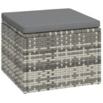 vidaXL 3-dielna záhradná sedacia súprava s podložkami sivá polyratan – Obrázok 4