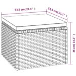 vidaXL 3-dielna záhradná sedacia súprava s podložkami sivá polyratan – Obrázok 9