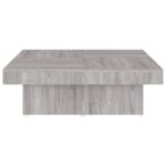 vidaXL Konferenčný stolík sivý sonoma 90x90x28 cm spracované drevo – Obrázok 5