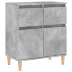 vidaXL Komoda betónovo sivá 60x35x70 cm spracované drevo – Obrázok 2