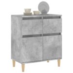 vidaXL Komoda betónovo sivá 60x35x70 cm spracované drevo – Obrázok 4