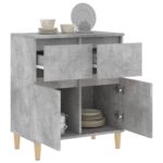 vidaXL Komoda betónovo sivá 60x35x70 cm spracované drevo – Obrázok 5