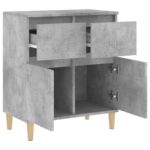 vidaXL Komoda betónovo sivá 60x35x70 cm spracované drevo – Obrázok 6