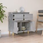 vidaXL Komoda sivý dub sonoma 60x35x70 cm spracované drevo – Obrázok 3