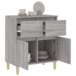 vidaXL Komoda sivý dub sonoma 60x35x70 cm spracované drevo – Obrázok 5