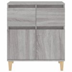 vidaXL Komoda sivý dub sonoma 60x35x70 cm spracované drevo – Obrázok 7