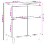 vidaXL Komoda sivý dub sonoma 60x35x70 cm spracované drevo – Obrázok 10