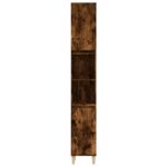 vidaXL Kúpeľňová skrinka dymový dub 30x30x190 cm spracované drevo – Obrázok 6