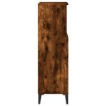 vidaXL Kúpeľňová skrinka dymový dub 30x30x100 cm kompozitné drevo – Obrázok 8