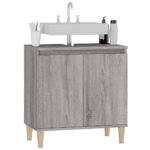 vidaXL Umývadlová skrinka sivý dub sonoma 58x33x60 cm kompozitné drevo – Obrázok 4