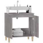 vidaXL Umývadlová skrinka sivý dub sonoma 58x33x60 cm kompozitné drevo – Obrázok 5