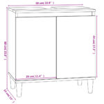 vidaXL Umývadlová skrinka sivý dub sonoma 58x33x60 cm kompozitné drevo – Obrázok 10