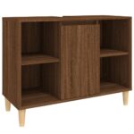 vidaXL Umývadlová skrinka hnedý dub 80x33x60 cm kompozitné drevo – Obrázok 2