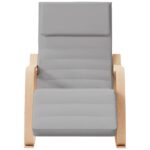 vidaXL Hojdacie kreslo bledosivé látkové – Obrázok 3