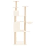 vidaXL Škrabadlo pre mačky so sisalovými stĺpikmi krémové 166 cm – Obrázok 4