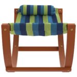 vidaXL Hojdacia sieť pre deti modro-zelená látková – Obrázok 3