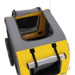 vidaXL Cyklovozík pre zvieratá, žtlo sivý, oxfordská látka, železo – Obrázok 9