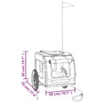 vidaXL Cyklovozík pre zvieratá, žtlo sivý, oxfordská látka, železo – Obrázok 11