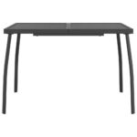 vidaXL Záhradný stôl antracitový 110x80x72 cm oceľová sieťovina – Obrázok 3