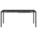 vidaXL Záhradný stôl antracitový 165x80x72 cm oceľ – Obrázok 3