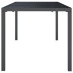 vidaXL Záhradný stôl antracitový 165x80x72 cm oceľ – Obrázok 4