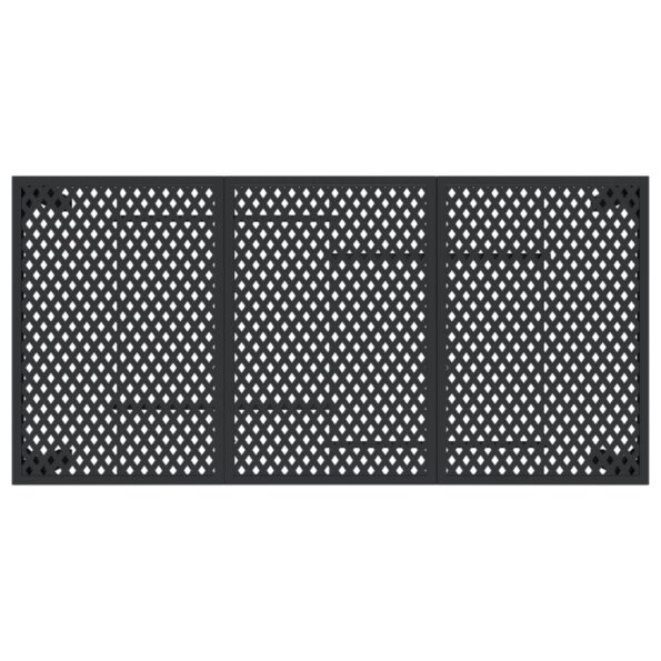 vidaXL Záhradný stôl antracitový 165x80x72 cm oceľ – Obrázok 5