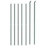 vidaXL Drôtený plot s prírubou zelený 1,8x10 m – Obrázok 3