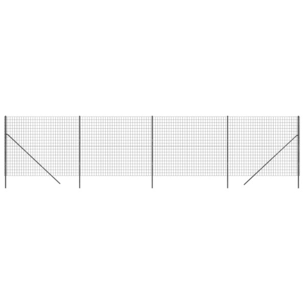 vidaXL Drôtený plot antracitový 1,6x10 m pozinkovaná oceľ – Obrázok 2