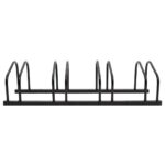 vidaXL Stojan na 4 bicykle čierny oceľ – Obrázok 2