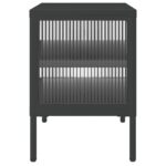 vidaXL TV Skrinka čierna 105x35x50 cm sklo a oceľ – Obrázok 6