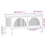 vidaXL TV Skrinka čierna 105x35x50 cm sklo a oceľ – Obrázok 11