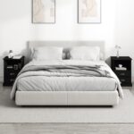 vidaXL Nočné stolíky 2 ks čierne 43x36x60 cm – Obrázok 3